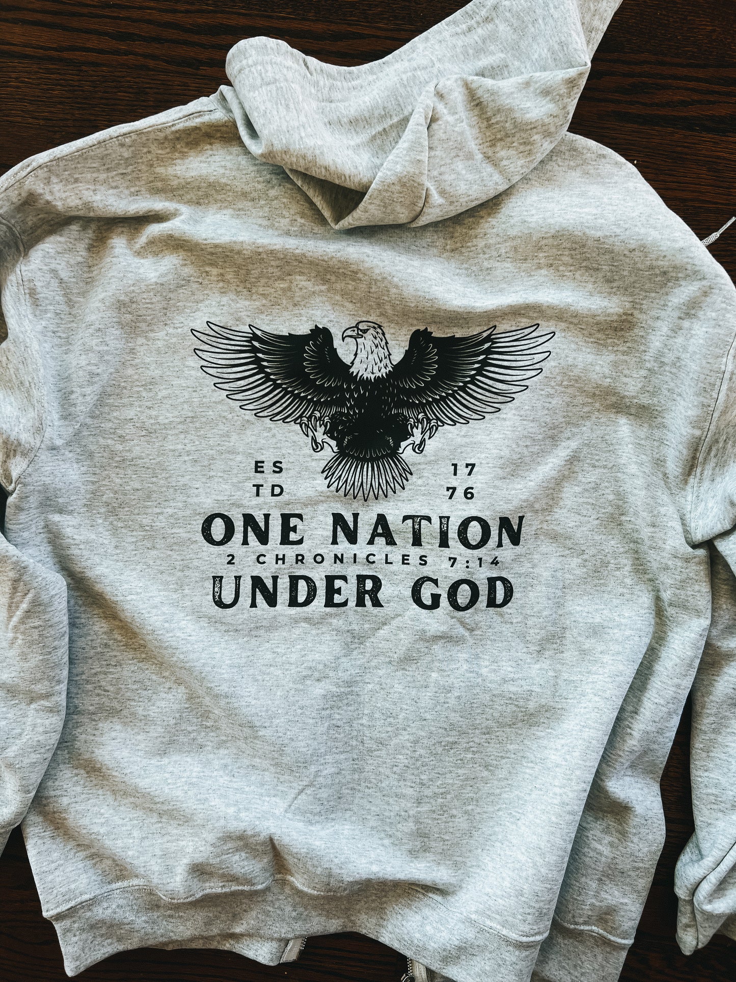 One Nation Under God Full Zip Hoodie