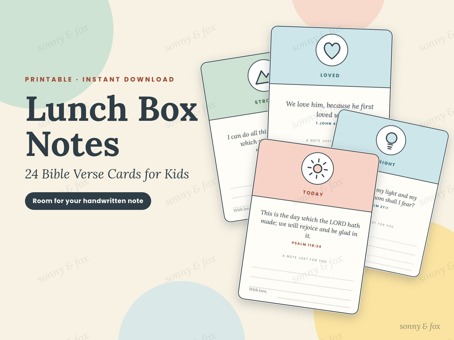 Lunchbox Scripture Cards