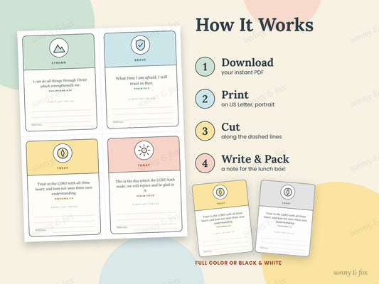 Lunchbox Scripture Cards